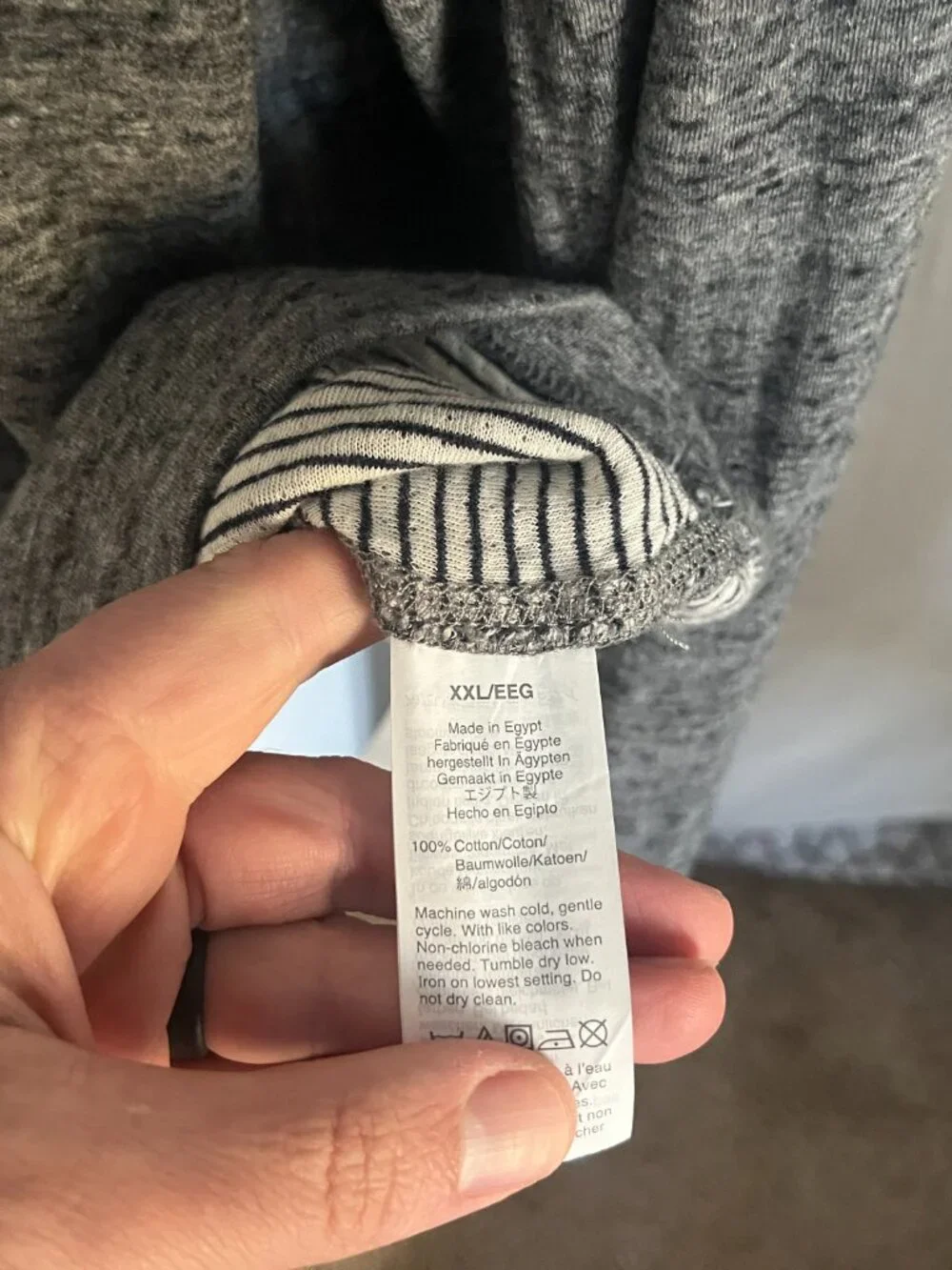 🧶 J.Crew Knit Goods Men's Gray Marled Thermal Lined 1/4 Zip Sweater XXL 🍂